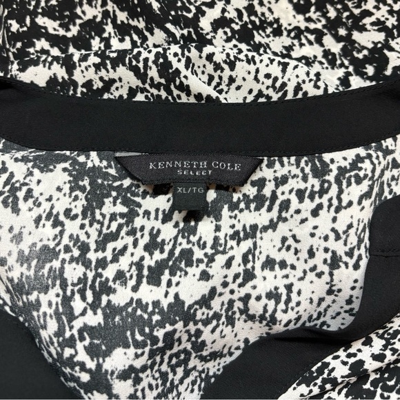 NEW, Kenneth Cole Select, Blouse, Black & White Abstract Print (XL) - Picture 3 of 10